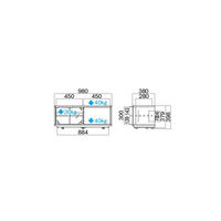 HAMILeX Badic（バディック）シリーズ リビングボード ブラック木目柄 幅980×奥行380×高さ398mm B-7321 1台（直送品）