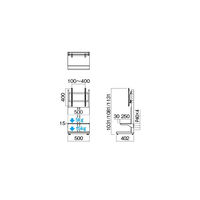 TIMEZ KF テレビスタンド ウォールナット木目調 幅500×奥行402×高さ1031/1081/1131（3段階調節可）mm KF-650 1台（直送品）
