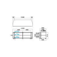 TIMEZ BSシリーズ テレビ台 オーディオラック ブラック 幅1200×奥行396×高さ412mm TV-BS120H 1台（直送品）
