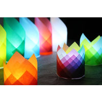 クラサワ 折り紙 ひかりとり紙 　2サイズ（7.5cm角／15cm角）×7色アソート　P0200 1袋（168枚入）