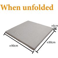 プレイマット 3個 グリーン 約90X90X5cm 低反発 2つ折り 折り畳み お昼寝マット ごろ寝マット 硬め へたりにくい（直送品）