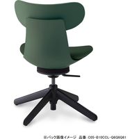 【組立設置込】コクヨ イングライフ 固定肘 背クッション 4本脚 背座同色 ブラック 1脚（直送品）