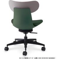 【組立設置込】コクヨ イングライフ 固定肘 背クッション 5本脚 背座同色 ナイロンキャスター ブラック 1脚（直送品）