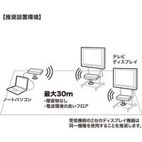 サンワサプライ ワイヤレス分配HDMIエクステンダー(2分配) VGA-EXWHD7N 1個（直送品）
