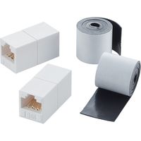 延長コネクタ CAT6A準拠 簡易防水テープ付属 屋外対応  2個入り ホワイト LD-VAPFR6A/SET エレコム 1個