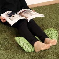 クラスアップ クッション ランバーサポート ウレタン メッシュ 低反発 グリーン 387519 1個（直送品）