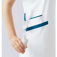 住商モンブラン スクラブ レディス半袖 ダークネイビー/ターコイズ 73-2283 1枚　スクラブ（直送品）