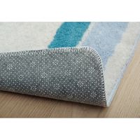 イケヒコ ふわっとストライプ バスマット 500×750mm ブルー 1300840040501 1枚（直送品）