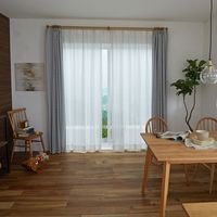 スミノエ コルネ セミオーダー レースカーテン コノピ 1300×2390mm ブルー １セット(2枚入)（直送品）