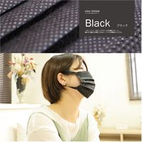 2箱 100枚 4層 不織布 黒 マスク 個包装 約10X17 箱あり 感染対策 使い捨て ファッション 幅広ゴム ブラック 衛生的（直送品）