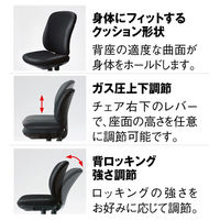 プラス 事務イス プリセア YG KC-K53SL-AN 1脚 イエローグリーン オフィスチェア ハイバックチェア 布張り キャスター付き