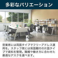 【軒先渡し】ITOKI イトーキ サリダYFSデスク 片面タイプ 2連 棚付き 幅2400×奥行620×高さ1400mm ホワイト 1台（直送品）