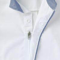 住商モンブラン 調理コート 7分袖 白/ブラウンチェック 2-687 LL 1枚（直送品）