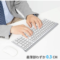 キーボード ワイヤレス Bluetooth テンキー付/JIS配列/パンタグラフ/超薄型 IC-BK22-SL iClever