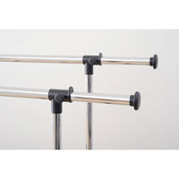 YAMAZEN　パイプハンガー　伸縮ダブルタイプ　ブラック　（直送品）