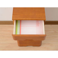 YAMAZEN　ミニチェスト　4段　幅300×奥行350×高さ545mm　オークブラウン　（直送品）