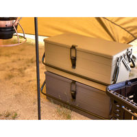 リングスター Starke-R 2段式ボックス スチール製 オリーブドラブ L410×W200×H180mm STR-411 OD 1個（直送品）