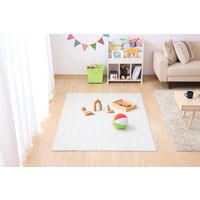 アイリスオーヤマ ジョイントマット 木目デザイン 32×32×厚み1cm ホワイト JTM-32（WOD) 1セット(9枚入)