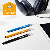 タッチペン スタイラスペン 超感度 六角鉛筆型 ストラップホール ペン先交換可 黄 P-TPENCEYL エレコム 1個