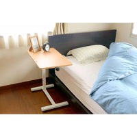 オスマック 角度が調整できるエアシリンダーリフトテーブル デスク ナチュラル SCY-3650RN 1台（直送品）