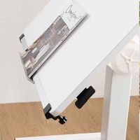 三栄コーポレーション 高さ・角度調整付き昇降式サイドテーブル 幅75cm折り畳み可能PCデスク　WH A1-QIZSDTBLWH_AS 1個（直送品）