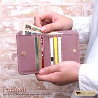 ランブリング カード・お札・小銭もしっかり入るスリムな 2つ折り財布!!　ダークピンク 21-2016DPI 1個（直送品）