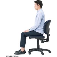 サンワサプライ オフィスチェア(ブルー)SNC-T162BL 1脚 背もたれロッキング・スイング機能 ウレタン布張り事務椅子 ナイロンキャスター（直送品）