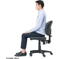 サンワサプライ オフィスチェア(グレー)SNC-T162GY 1脚 背もたれロッキング・スイング機能 ウレタン布張り事務椅子 ナイロンキャスター（直送品）