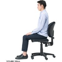 サンワサプライ オフィスチェア(ブラック)SNC-T162BK 1脚 背もたれロッキング・スイング機能 ウレタン布張り事務椅子 ナイロンキャスター（直送品）