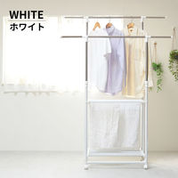 B.Bファニシング ワンタッチ収納洗濯物干しラック ワイド【ホワイト】 ONLR-0065WHT 1台