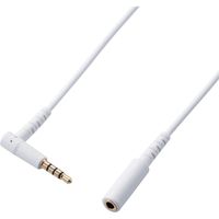 イヤホン ヘッドホン 延長コード φ3.5mm 4極ステレオミニジャック ホワイト EHP-35EL4P10WH エレコム 1個（直送品）