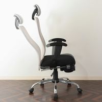 不二貿易 スリープ メッシュバックチェアー グレー 50379 1脚（直送品）