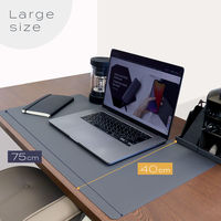 デスクマット マウス操作可能 高耐久・耐熱・耐水 MOTTERU（モッテル）マウスパッド ラテグレージュ