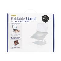 ノートPCスタンド タブレットスタンド 17インチまで対応 冷却スリット付き 高さ角度調整可能 アルミ製 シルバー オウルテック