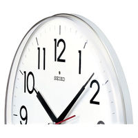 SEIKO（セイコー）掛け時計 [電波 スイープ 秒針停止機能] 直径294mm KX301H 1個 シルバー枠 電波時計 壁掛け アナログ表示 電池付き