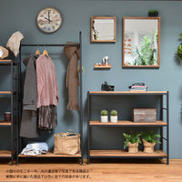 B.Bファニシング ZAGA 天然木棚板ラック 幅900x奥行350x高さ825mm（直送品）