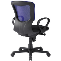 サンワサプライ　シンクロロッキングメッシュチェア　肘付き　ブルー　SNC-NET19ABL　（直送品）