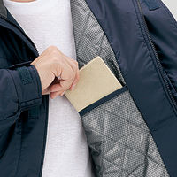 自重堂　制服百科　裏アルミ防寒ブルゾン（フード付）　ネービー　Ｍ　48440（直送品）