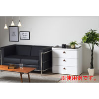 サンカ ロイヤルドロアー チェスト 3段 幅725X奥行410X高さ675mm アースホワイト RD-723WH/DBR 1台　（直送品）