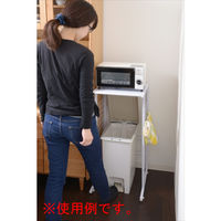 YAMAZEN 伸縮式ペール上ラック YPR-40(WH) 1台