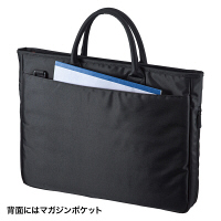 サンワサプライ ビジカジPCバッグ（ビジネスカジュアル） ブラック/15.6インチワイドまで対応 BAG-GF8BK 1個（直送品）