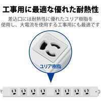 延長コード 電源タップ 二重構造 3m 3ピン 8個口 マグネット付 抜け止め T-WRM3830LG/RS エレコム 1個（直送品）