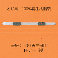 プラス PPフラットファイルA4S厚とじOR 98340 1冊