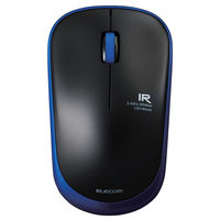 ワイヤレスマウス 無線 2.4GHz 3ボタン IRマウス 省電力 ENELO ブルー M-IR07DRBU エレコム 1個（直送品）