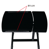 サンワサプライ　ノートパソコンデスク（黒）　幅700×奥行450×高さ700・760・820・880mm　NPC-10BK　（直送品）