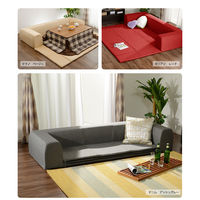 セルタン　ジュイール　カバーリングフロアマット付ソファ　Mサイズ　テクノブラウン　幅2000mm　1台　（直送品）