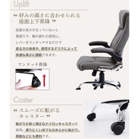 Netforce オフィスチェア 肘付 エグゼクティブチェア 事務椅子 ハイバック ブラウン 1脚（直送品）