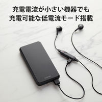モバイルバッテリー 大容量 薄型 USB-C×1 USB-A×1 最大 15W 10000mAh EC-C05BK エレコム 1個（直送品）