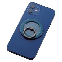 スマホリング マグネット 【 MagSafe 対応 iPhone 】 ネイビー P-STRMKMCRNV エレコム 1個