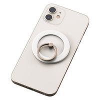 スマホリング マグネット 【 MagSafe 対応 iPhone 】 ホワイト P-STRMKMCRWH エレコム 1個